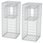 Vidaxl jardinière / poteau de panier gabion 2 pcs acier 50x50x120 cm Vidaxl jardinière / poteau de panier gabion 2 pcs acier 50x50x120 cm