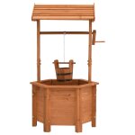 Vidaxl jardini�re � puits � souhait de jardin 40x40x84cm bois de sapin