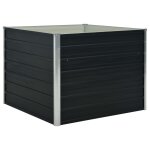 Vidaxl jardini�re sur�lev�e anthracite 100x100x77 cm acier galvanis�