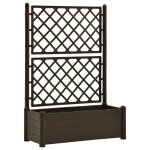 Vidaxl jardinière avec treillis 100x43x142 cm pp moka Vidaxl jardinière avec treillis 100x43x142 cm pp moka