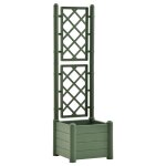 Vidaxl jardinière avec treillis 43x43x142 cm pp vert Vidaxl jardinière avec treillis 43x43x142 cm pp vert