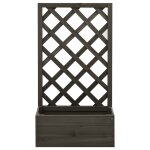 Vidaxl jardinière à treillis de jardin gris 50x25x90 cm bois de sapin Vidaxl jardinière à treillis de jardin gris 50x25x90 cm bois de sapin