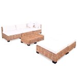 Vidaxl jeu de canap�s 18 pcs rotin naturel