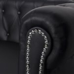 Vidaxl jeu de canap  2 places et  3 places cuir synthtique noir