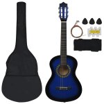 Vidaxl jeu de guitare classique pour débutants 8 pcs bleu 1 / 2 34 Vidaxl jeu de guitare classique pour débutants 8 pcs bleu 1 / 2 34