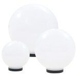 Vidaxl jeu de lampe boule  led 3 pcs pmma sphrique 20 / 30 / 40 cm