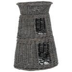Vidaxl jeu de panier pour chats 3 pcs avec coussins gris 47x34x60 cm