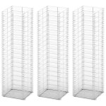 Vidaxl jeu de panier de gabion 3 pcs fil galvanis 25 x 25 x 100 cm