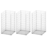 Vidaxl jeu de panier de gabion 3 pcs fil galvanis 25 x 25 x 50 cm