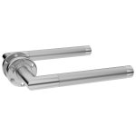 Vidaxl jeu de poignes de porte avec cylindre de profil pz inox