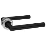 Vidaxl jeu de poignes de porte avec serrure bb acier inoxydable noir
