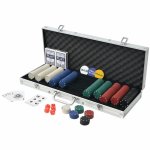 Vidaxl jeu de poker avec 500 jetons aluminium