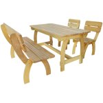Vidaxl jeu de salle  manger d'extrieur 4 pcs bois de pin imprgn