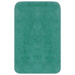 Vidaxl jeu de tapis de salle de bain 3 pcs tissu turquoise