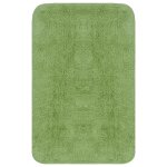 Vidaxl jeu de tapis de salle de bain 3 pcs tissu vert