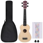 Vidaxl jeu de ukull soprano avec sac pour enfants bois clair 23