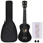 Vidaxl jeu de ukull soprano avec sac pour enfants noir 21