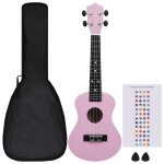 Vidaxl jeu de ukull soprano avec sac pour enfants rose 23