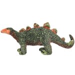Vidaxl jouet en peluche dinosaure stegosaurus vert et orange xxl