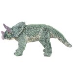 Vidaxl jouet en peluche dinosaure tricratops vert xxl