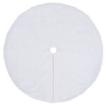 Vidaxl jupe de sapin de nol blanc 150 cm fausse fourrure