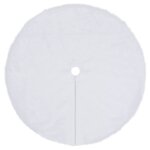 Vidaxl jupe de sapin de nol blanc 90 cm fausse fourrure