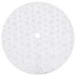 Vidaxl jupe de sapin de nol de luxe blanc 90 cm fausse fourrure