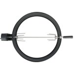 Vidaxl kit d'anneau de rtissoire de barbecue 57 cm noir