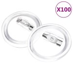 Vidaxl kit de badges  bouton avec pingles 100 sets acrylique 25 mm