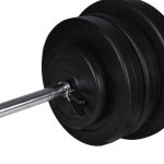 Vidaxl kit de barre d'haltre et 2 haltres 605kg