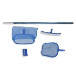 Vidaxl kit entretien piscine avec manche tlscopique et brosse