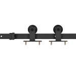 Vidaxl kit de fixation pour porte coulissante 183 cm acier noir