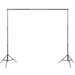 Vidaxl kit de studio photo et 3 toiles de fond rglables coton 3x3 m