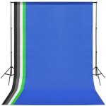 Vidaxl kit de studio photo 5 toiles de fond colores et 2 ombrelles