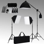 Vidaxl kit de studio photo boîtes à lumière toile de fond réflecteur Vidaxl kit de studio photo boîtes à lumière toile de fond réflecteur