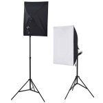 Vidaxl kit de studio photo bote  lumire toile de fond et rflecteur