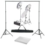 Vidaxl kit de studio photo avec ensemble d'éclairage et toile de fond Vidaxl kit de studio photo avec ensemble d'éclairage et toile de fond