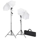 Vidaxl kit de studio avec toile de fond blanche 600x300 cm et lumires