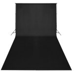 Vidaxl kit de studio et toile de fond noire 600 x 300 cm et lumières Vidaxl kit de studio et toile de fond noire 600 x 300 cm et lumières