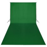 Vidaxl kit de studio et toile de fond verte 600 x 300 cm et lumires