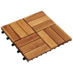 Vidaxl kit tuiles de plancher en acacia 30 x 30 cm 20 pcs