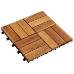 Vidaxl kit tuiles de plancher en acacia 30 x 30 cm 30 pcs
