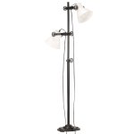Vidaxl lampadaire avec 2 abat - jour blanc e27 fonte