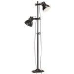 Vidaxl lampadaire avec 2 abat - jour noir e27 fonte