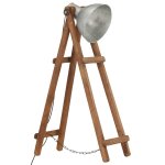Vidaxl lampadaire argent e27 bois de manguier massif