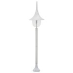 Vidaxl lampadaire de jardin e27 120 cm aluminium blanc
