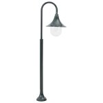 Vidaxl lampadaire de jardin e27 120 cm aluminium vert fonc