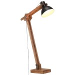 Vidaxl lampadaire noir bois de manguier massif e27