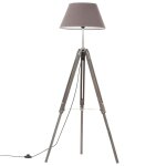 Vidaxl lampadaire à trépied gris bois de teck massif 141 cm Vidaxl lampadaire à trépied gris bois de teck massif 141 cm