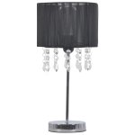 Vidaxl lampe de bureau noir rond e27